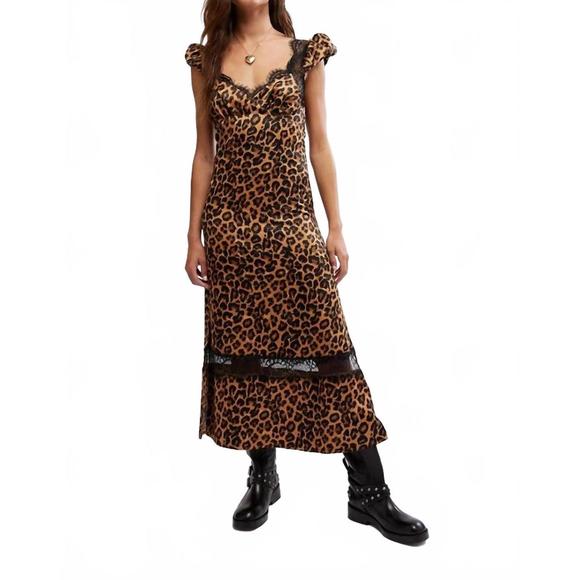FREE PEOPLE Dresses & Skirts - NEW FREE PEOPLE foolish heart midi dress in natural animal combo